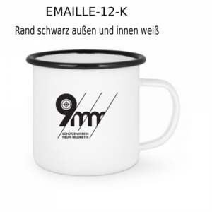 1002 Emailletasse mit Druck Logo SV 9mm